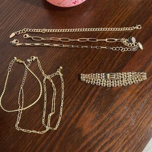 Elegant Gold Chain Bracelet Sets